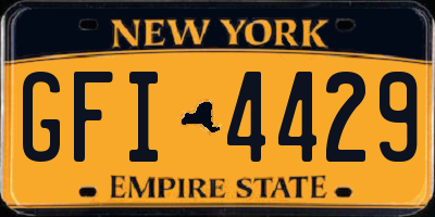 NY license plate GFI4429