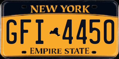 NY license plate GFI4450