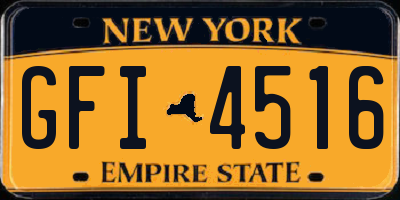 NY license plate GFI4516