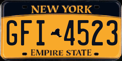 NY license plate GFI4523