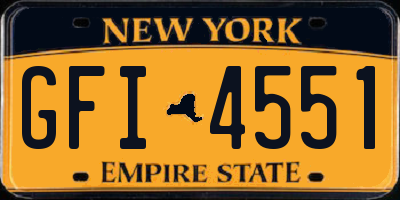 NY license plate GFI4551