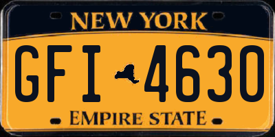 NY license plate GFI4630