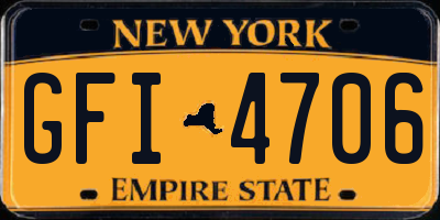 NY license plate GFI4706