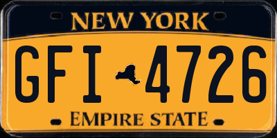 NY license plate GFI4726