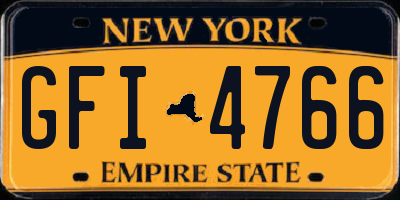 NY license plate GFI4766