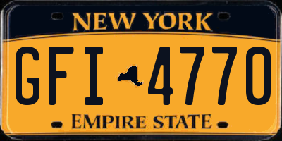 NY license plate GFI4770