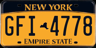 NY license plate GFI4778
