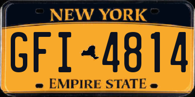 NY license plate GFI4814