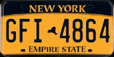 NY license plate GFI4864