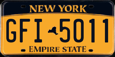 NY license plate GFI5011