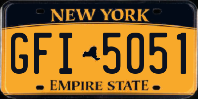 NY license plate GFI5051