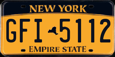 NY license plate GFI5112