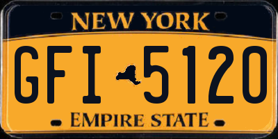 NY license plate GFI5120