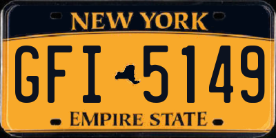 NY license plate GFI5149