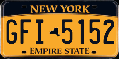 NY license plate GFI5152