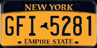 NY license plate GFI5281