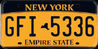 NY license plate GFI5336