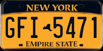 NY license plate GFI5471
