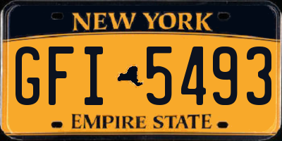 NY license plate GFI5493