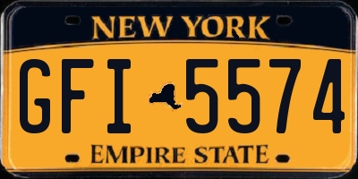 NY license plate GFI5574