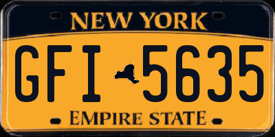 NY license plate GFI5635