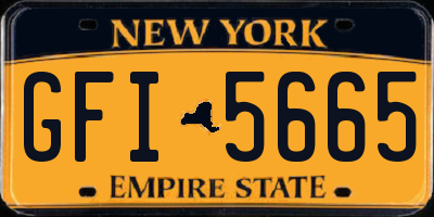 NY license plate GFI5665