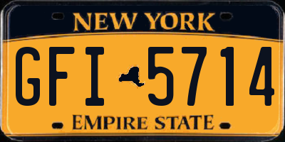 NY license plate GFI5714