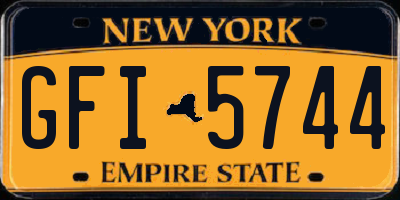 NY license plate GFI5744