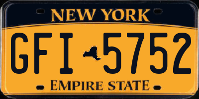 NY license plate GFI5752