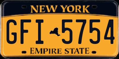 NY license plate GFI5754