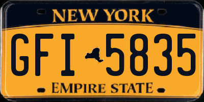 NY license plate GFI5835