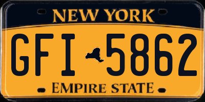 NY license plate GFI5862