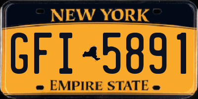 NY license plate GFI5891