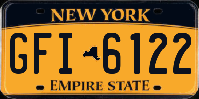 NY license plate GFI6122