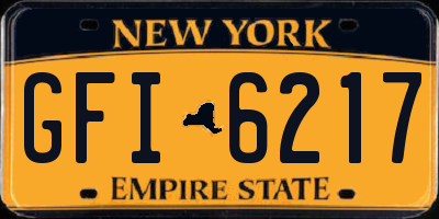 NY license plate GFI6217