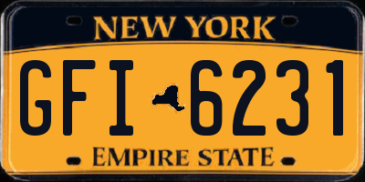 NY license plate GFI6231
