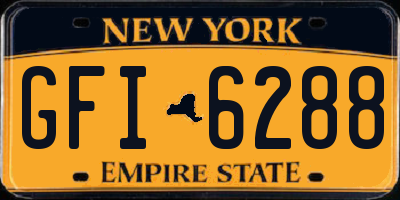 NY license plate GFI6288