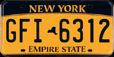 NY license plate GFI6312