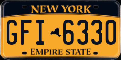 NY license plate GFI6330