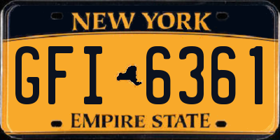 NY license plate GFI6361
