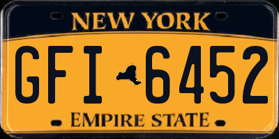 NY license plate GFI6452