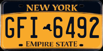 NY license plate GFI6492