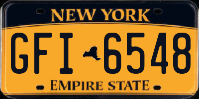 NY license plate GFI6548