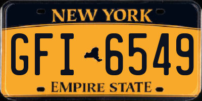 NY license plate GFI6549
