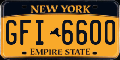 NY license plate GFI6600