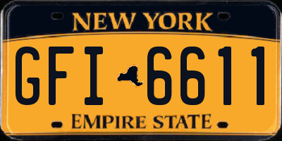 NY license plate GFI6611