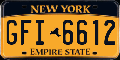 NY license plate GFI6612