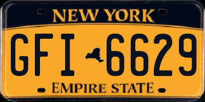 NY license plate GFI6629