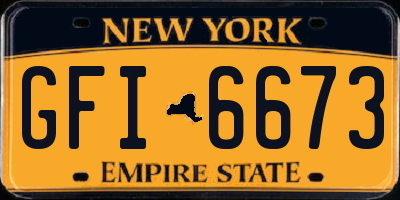 NY license plate GFI6673