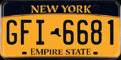 NY license plate GFI6681